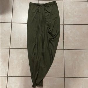 Cargo Green Suede Skirt